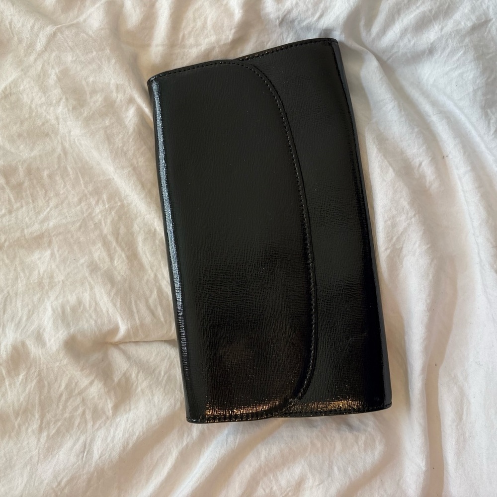 Black Leather Clutch